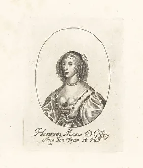 Low Cut Gown Prints: Henrietta Maria, Mother Queene, 1609-1669
