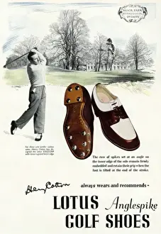 Lotus Prints: Henry Cotton Lotus Golf Shoes advert