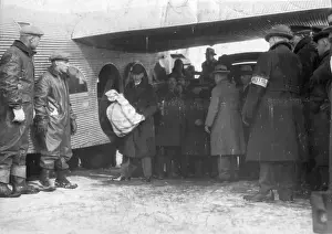 Henry Ford loads the first sack of air mail for Cleveland