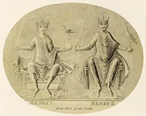 HENRY II (1133 - 1189) King of England (1154-89) with Henry I alongside