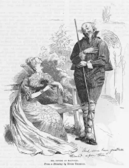 Gartered Prints: Henry Irving as Malvolio in Twelfth Night