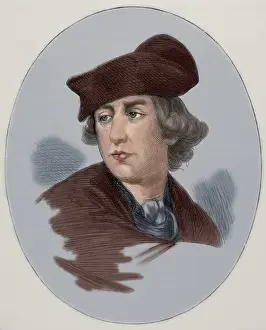 Federalist Prints: Henry Lee III (1756-1818). Engraving. Colored