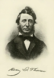 Abolitionist Gallery: Henry Thoreau with signature