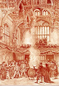 Images Dated 16th January 2020: Henry VIII, Yule Log, Christmas at Hampton Court