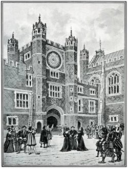 Images Dated 16th January 2020: Henry VIIIs New Clock, Hampton Court, 1540 Henry VIIIs New Clock, Hampton Court