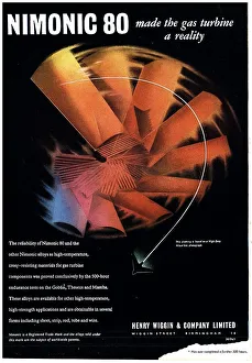 Alloy Prints: Henry Wiggin Nimonic 80 Alloy 1949 Advert
