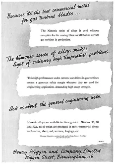 Wiggin Prints: Henry Wiggin Nimonic Alloys