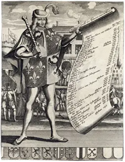 1648 Prints: HERALD WITH LIST