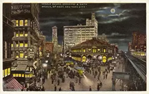 Nigh Time Prints: Herald Square, Broadway and 6th Avenue