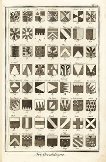1763 Prints: Heraldic terms describing a coat of arms