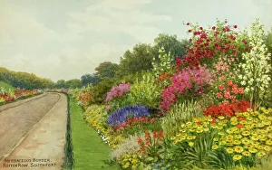 Flowerbed Prints: Herbaceous border, Rotten Row, Southport, Lancashire