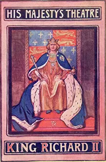 Shakespeare Prints: Herbert Beerbohm Tree as Shakespeare's King Richard II