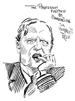 Higgins Collection: Herbert Tree as Professor Higgins in Pygmalion, 1914