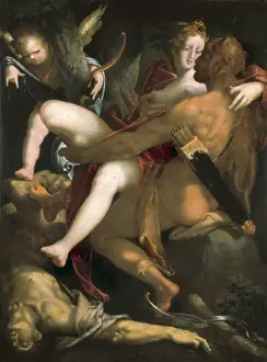Hercules, Nessus and Deianeira Flemish Oil Print. Art Prints