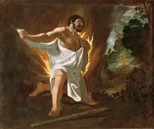 Hercules Prints: Hercules Tearing the Burning Robe