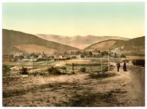Riesengebirge Prints: Hermsdorf, below the Kynast, with the Hochgebirge, Riesengeb