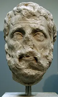Consul Prints: Herodes Atticus (101-177). Bust. Marble. 2nd century AD