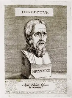 Xylographies Prints: HERODOTUS (484-430 BC). Greek historian. Portrait