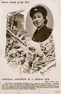 Bombed Gallery: Heroic deeds of the War - Corporal Josephine M C Robins