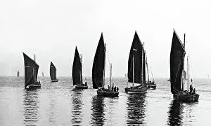 Images Dated 19th February 2020: Herring boats off Peterhead, Scotland, Victorian period