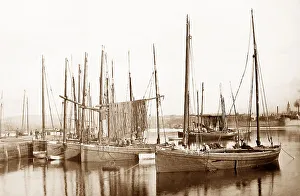 Berwick Prints: Herring fishing boats at Spittal near Berwick on Tweed