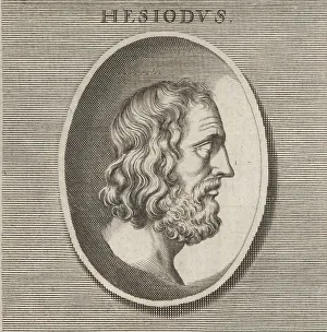 Homer Prints: Hesiod, ancient Greek poet, 7th century BC