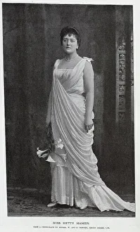 Draped Prints: Hetty Hamer, actress, theatrical studio portrait