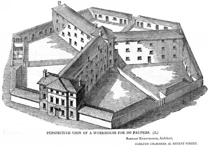 1835 Prints: Hexagonal workhouse, perspective view