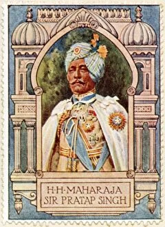 Aide Gallery: H.H. Maharaja Sir Pratap Singh / Stamp