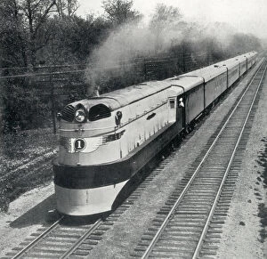 Images Dated 9th July 2019: The Hiawatha - Streamlined American Railroad Locomotive