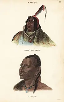 Ethnology Prints: Hidatsa warrior (Moennitarri) and Otoe chief
