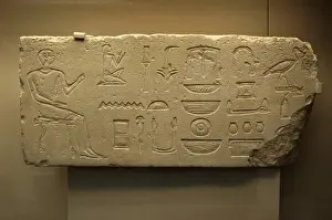 Word Prints: Hieroglyphic writing. Tombstone of Kaiteps tomb