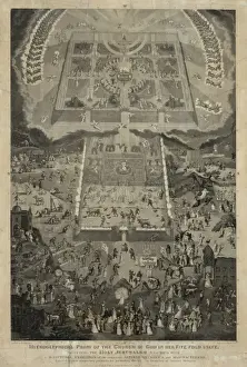 Fold Prints: Hieroglyphical print of the church of God in her five fold s