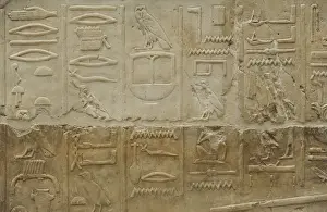 Hieroglyphics. Relief. From the Temple of Queen Hatshepsut