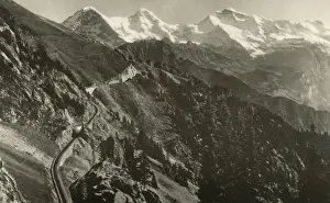 Interlaken Prints: High Alpine road with the Jungfrau in distance