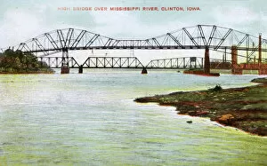 Images Dated 15th August 2018: High Bridge over Mississippi River, Clinton, Iowa