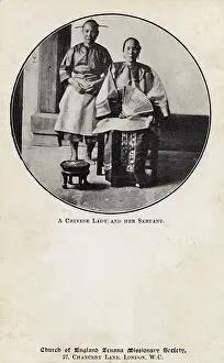 Status Prints: A High Class Chinese Lady and her Servant