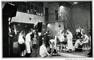Baird Prints: High definition television, preparing for a boxing match at Baird Experimental Studios