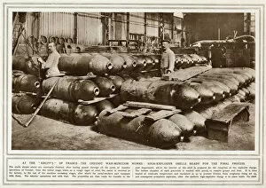 Ammunitions Gallery: High explosive shells ready for the final process at Creusot