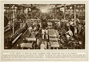 Explosive Prints: High explosives being manufactured at Creusot Works, France