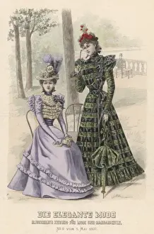 Lorgnette Prints: Two High-Fashion Women