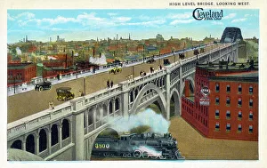 High Level Bridge, looking West - Cleveland, Ohio, USA