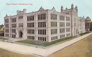 Colleges Prints: High School building, Oklahoma City, USA