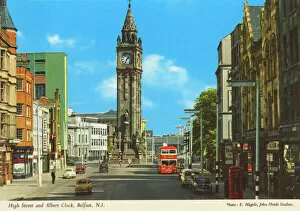 Buses Collection: High Street and Albert Clock, Belfast, Northern Ireland
