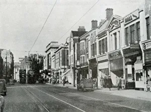 High Street, Croydon, with Trams