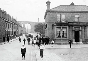 Denby Prints: High Street, Denby Dale early 1900's