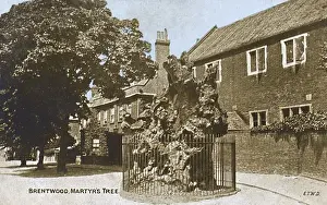 Burnt Prints: High Street and Memorial to William Hunter, Brentwood, Essex