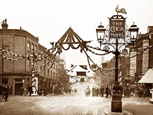 Sutton Prints: High Street, Sutton Christmas 1910