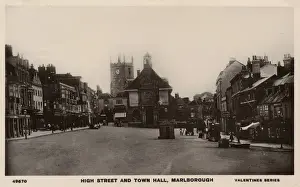 Slope Prints: High Street and Town Hall, Marlborough, Wiltshire