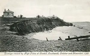 Eroded Prints: High Tide damage at Gunhill, Southwold